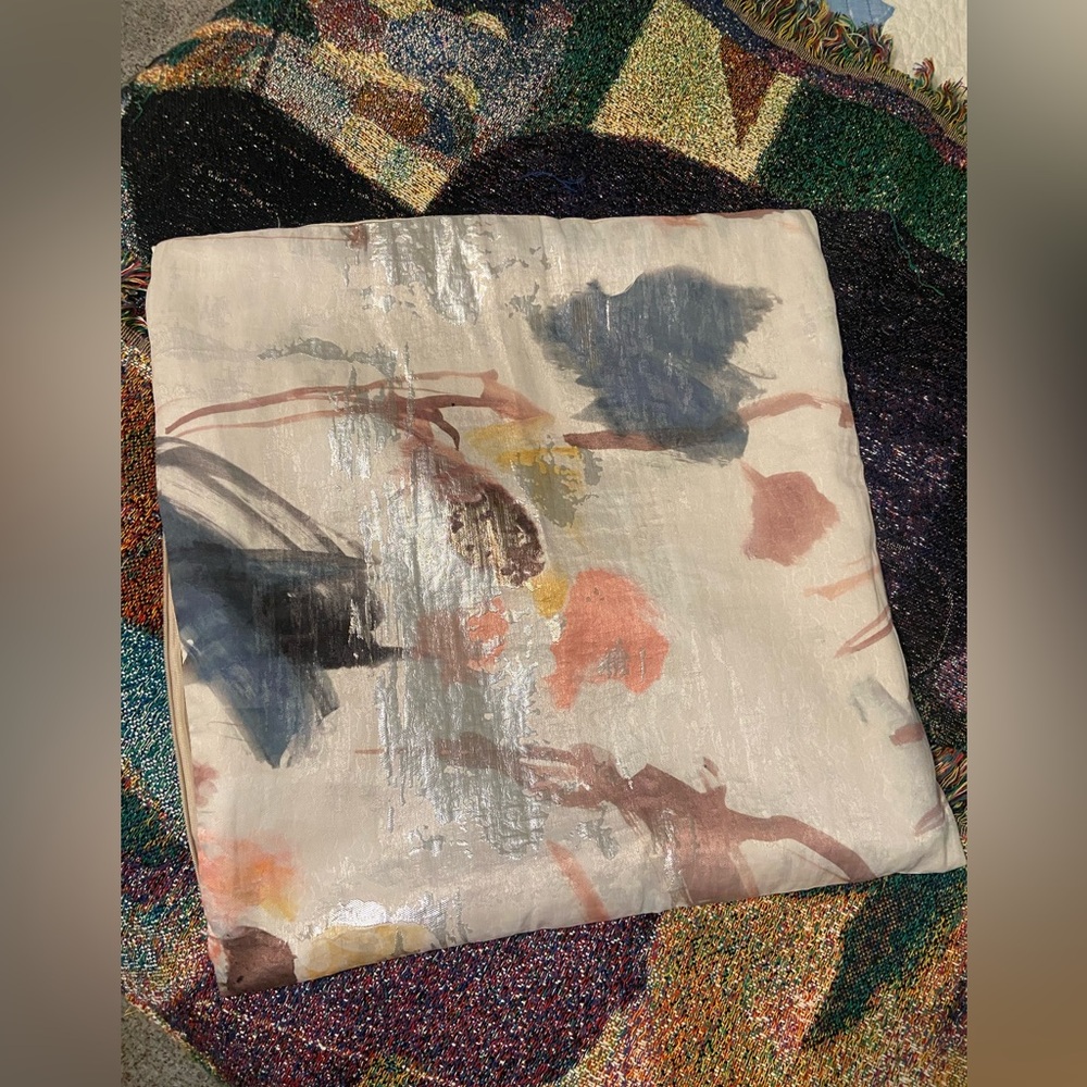 West Elm 20x20” Lush Velvet Multicolor Throw Pillow COVER